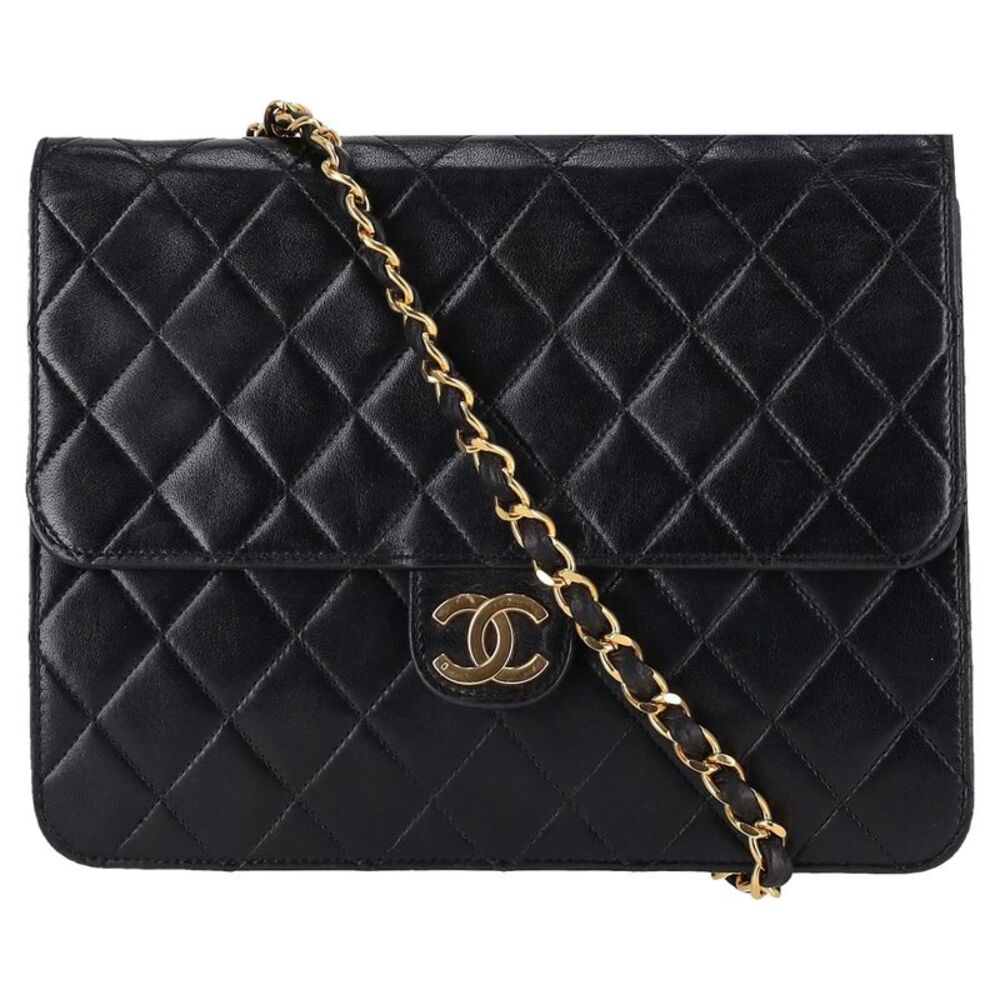 Chanel Vintage Timeless Single Flap Small Lambskin Leather Bag